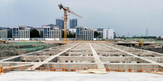Progress management: concrete support construction