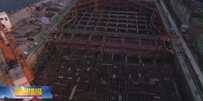 Prestressed fish-belly type foundation pit steel support: The Initial rain pollution control project at the key outlet of the middle reaches of Nanfei River