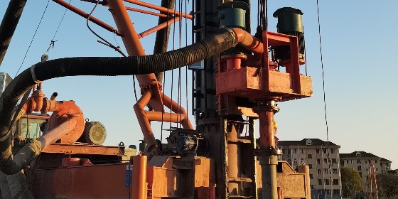 Construction process of long auger bored pile