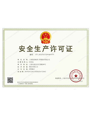 Shanghai Strong Work Safety license