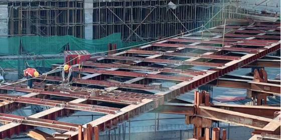 Preparation for construction of prefabricated steel composite bracing