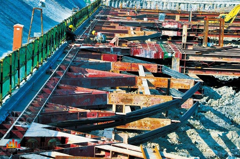Prefabricated deep foundation pit support