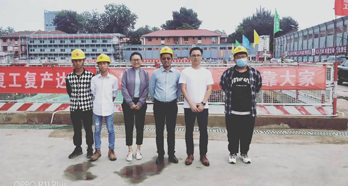 The Human Resources Department and the comprehensive Management Department of the Group visited the Baiwanzhuang project in Beijing