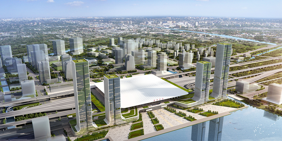 Stiffening pile: Comprehensive development project of Suzhou high-speed railway station hub
