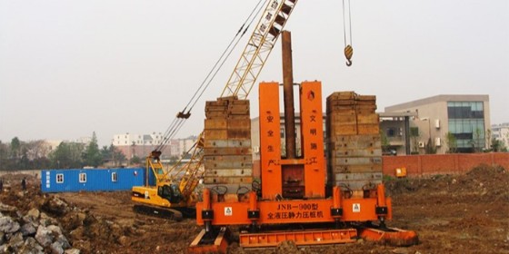 Static pile for pile foundation construction in strong foundation sharing project