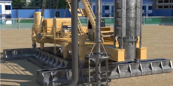 Cage multi - directional cutting and mixing pile technology