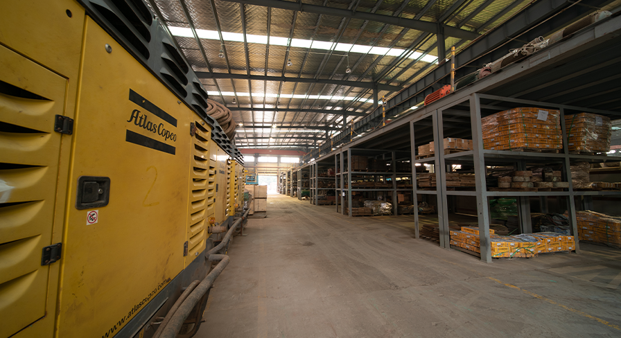 Equipment and material warehouse