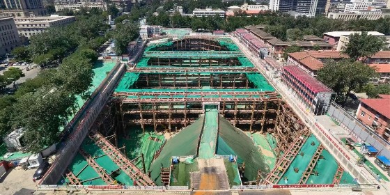 Application of section steel composite support in deep foundation pit