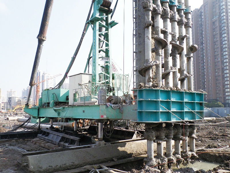Six axis cement-soil mixing pile