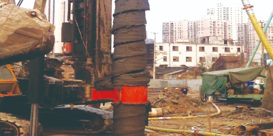 Construction requirements of undisturbed soil pouring concrete pile with full guard cylinder