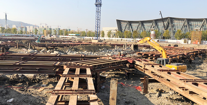 Steel support, cast-IN pile, MIXING pile: Deqing International Exhibition Center (Phase II) project