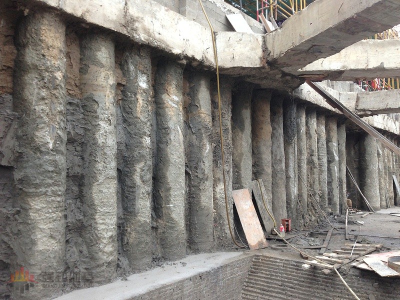 Undisturbed concrete cast-in-place pile